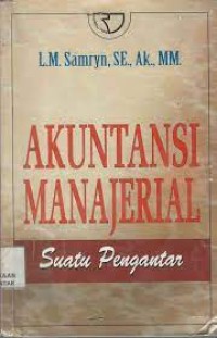 Akuntansi manajerial: suatu pengantar