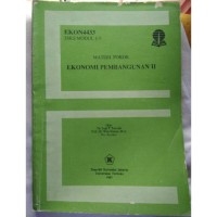 Buku materi pokok ekonomi pembangunan 2