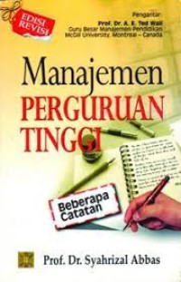 Manajemen perguruan tinggi: beberapa catatan