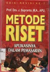 Metode riset:aplikasinya dalam pemasaran