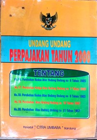 Undang-undang perpajakan tahun 2000